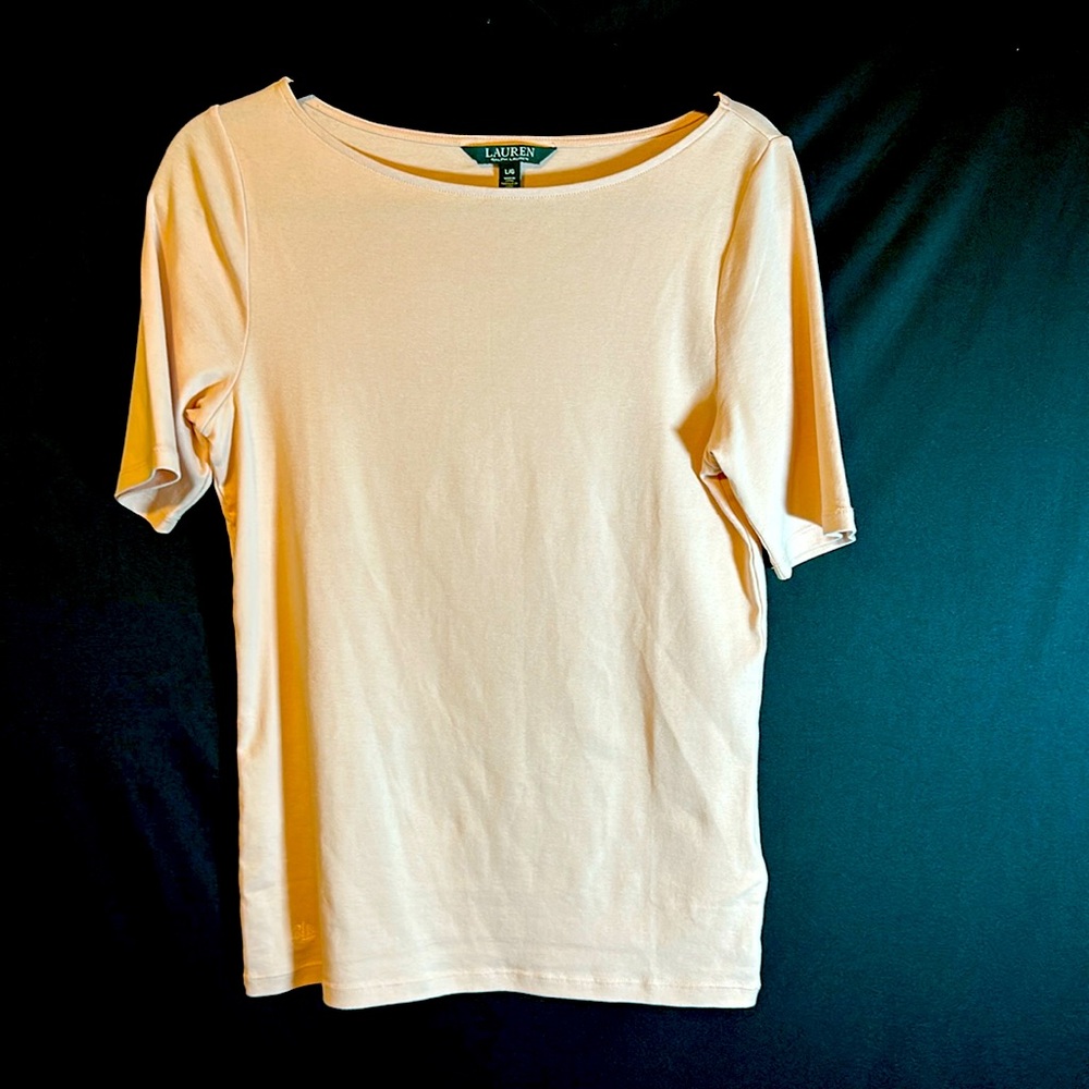 Lauren by Ralph Lauren Large woman peach blouse